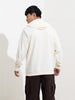 Men's White Regular Fit Character Tom & Jerry Printed Sweatshirt