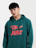 Men's Green Regular Fit Character Tom & Jerry Printed Sweatshirt