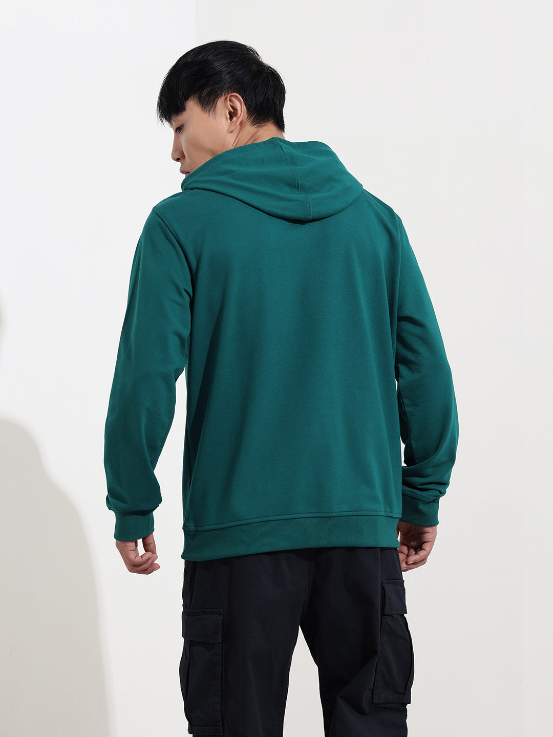 Men's Green Regular Fit Character Tom & Jerry Printed Sweatshirt
