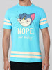 Men's Typography Printed Raw Edge Slim Fit T-shirt