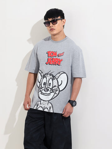 Men's Printed Raw Edge Boxy T-shirt