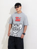 Men's Printed Raw Edge Boxy T-shirt