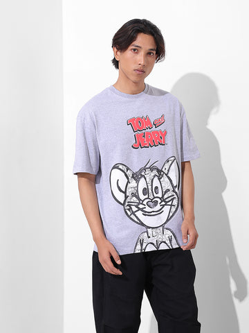 Men's Printed Raw Edge Boxy T-shirt