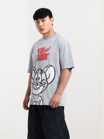 Men's Printed Raw Edge Boxy T-shirt