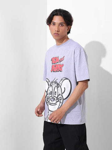 Men's Printed Raw Edge Boxy T-shirt
