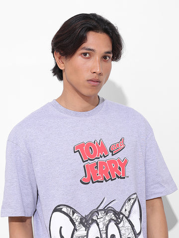 Men's Printed Raw Edge Boxy T-shirt