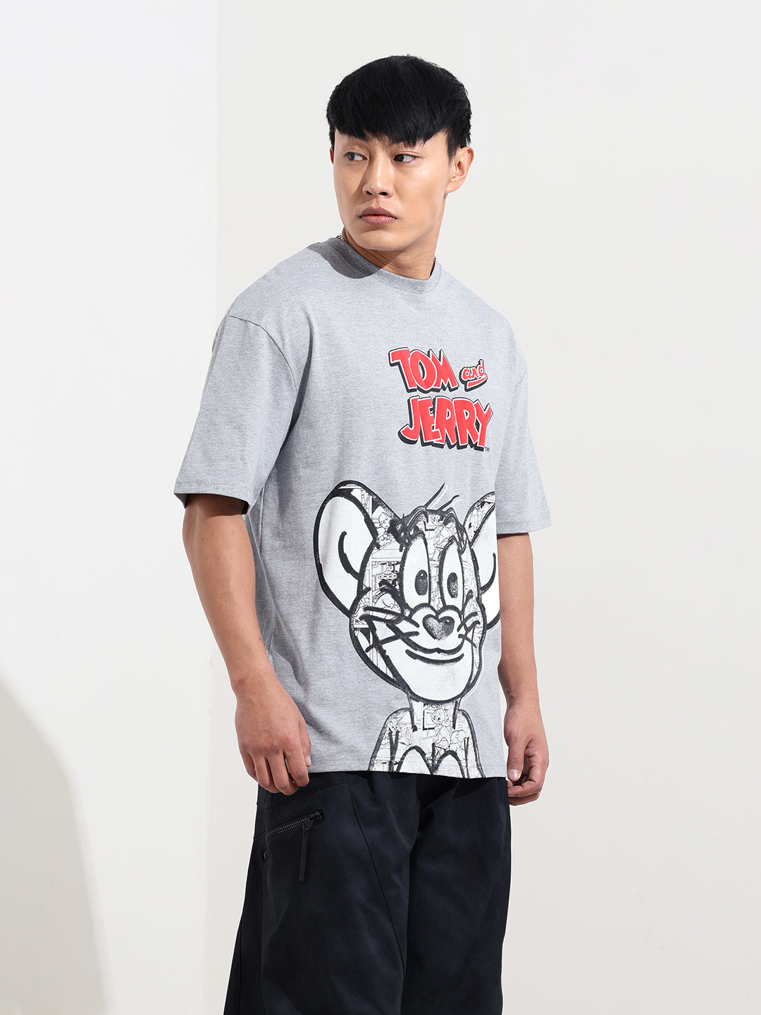 Men's Printed Raw Edge Boxy T-shirt