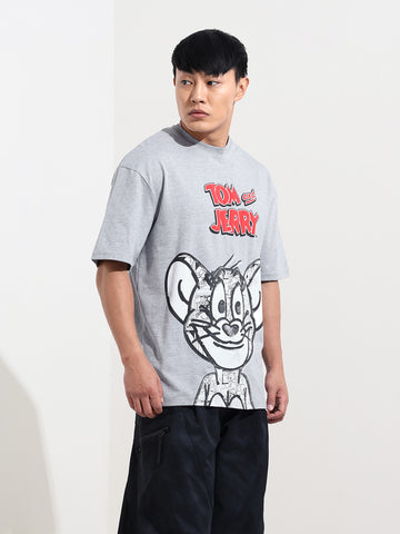 Men's Printed Raw Edge Boxy T-shirt