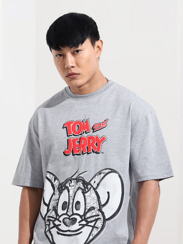 Men's Printed Raw Edge Boxy T-shirt