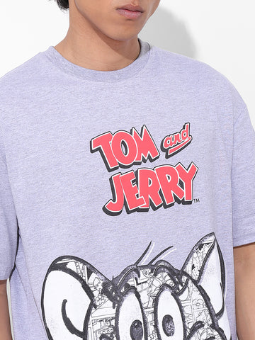 Men's Printed Raw Edge Boxy T-shirt