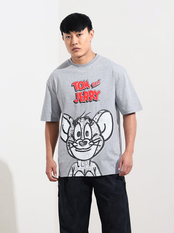 Men's Printed Raw Edge Boxy T-shirt