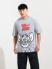 Men's Printed Raw Edge Boxy T-shirt