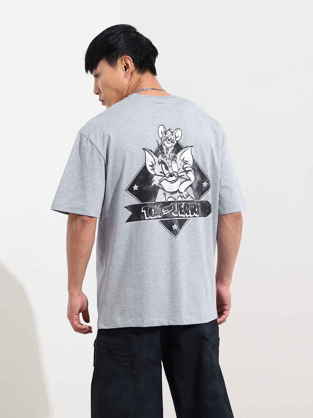 Men's Printed Raw Edge Boxy T-shirt