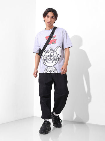 Men's Printed Raw Edge Boxy T-shirt