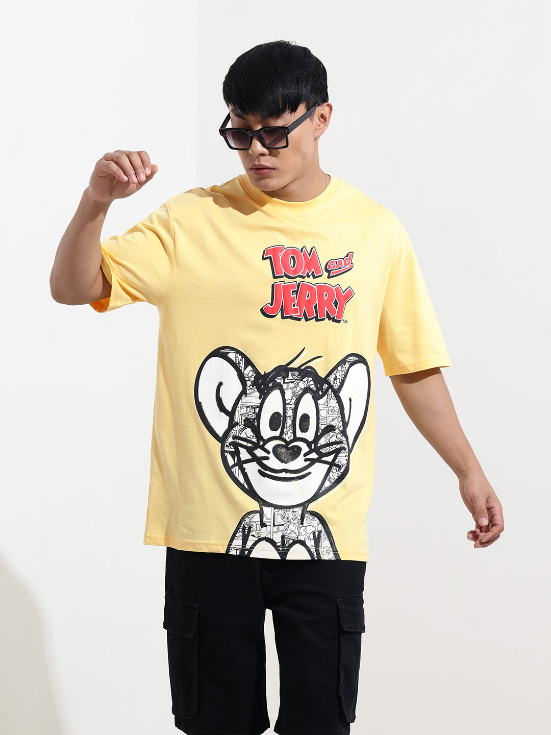 Men's Printed Raw Edge Boxy T-shirt