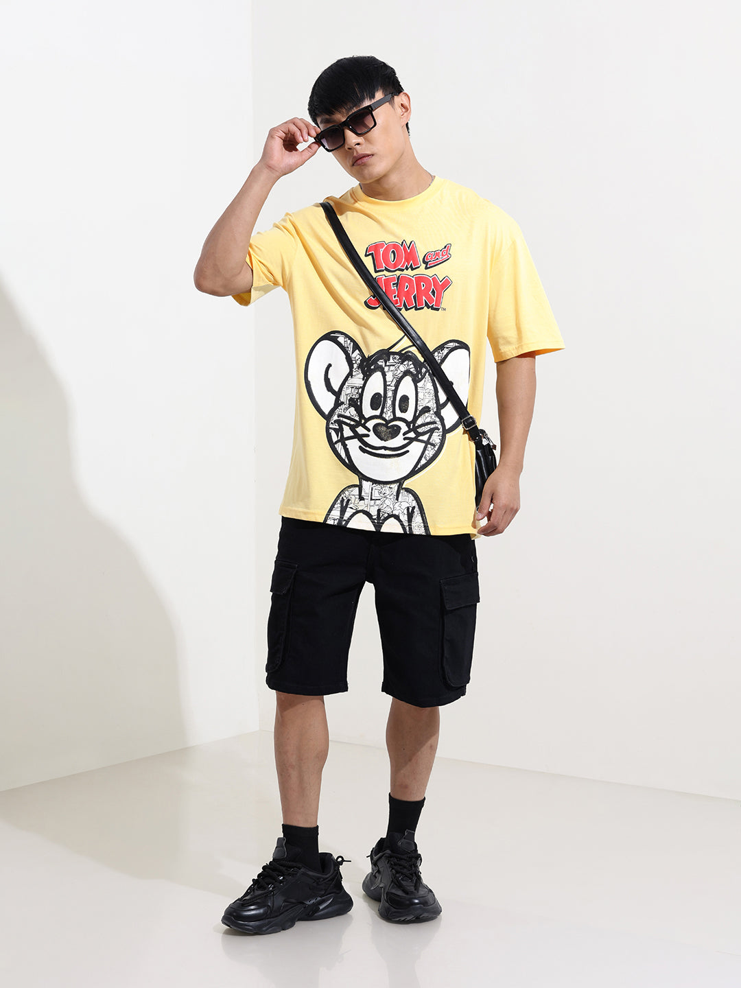 Men's Printed Raw Edge Boxy T-shirt