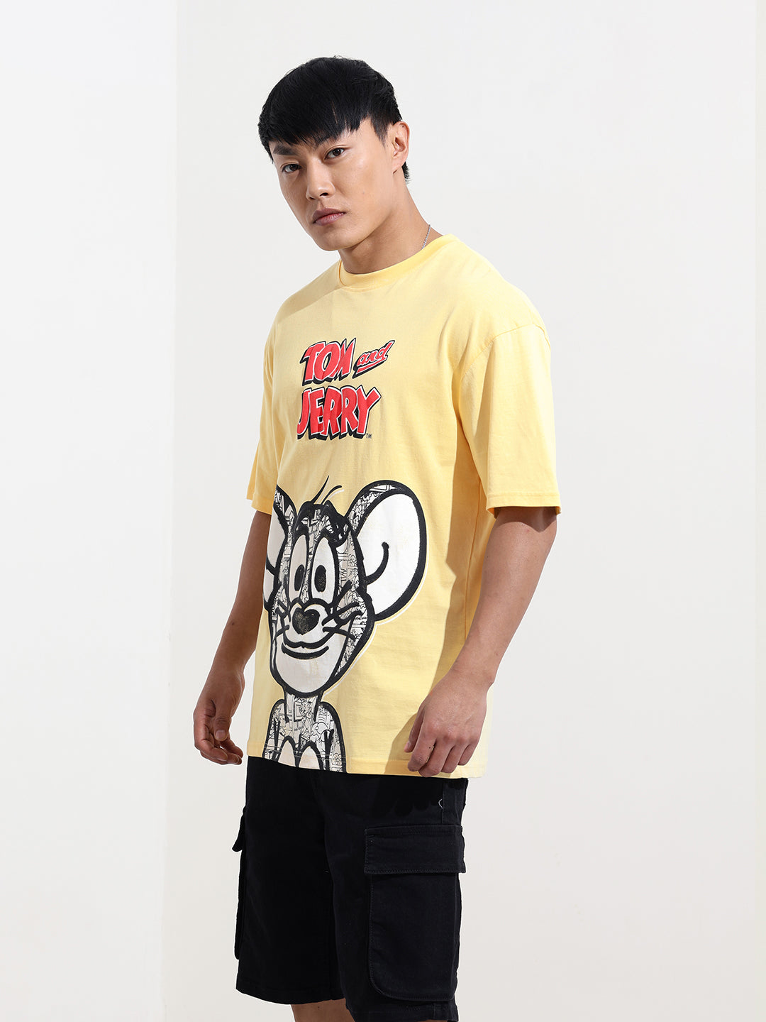 Men's Printed Raw Edge Boxy T-shirt