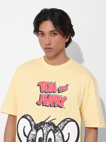 Men's Printed Raw Edge Boxy T-shirt