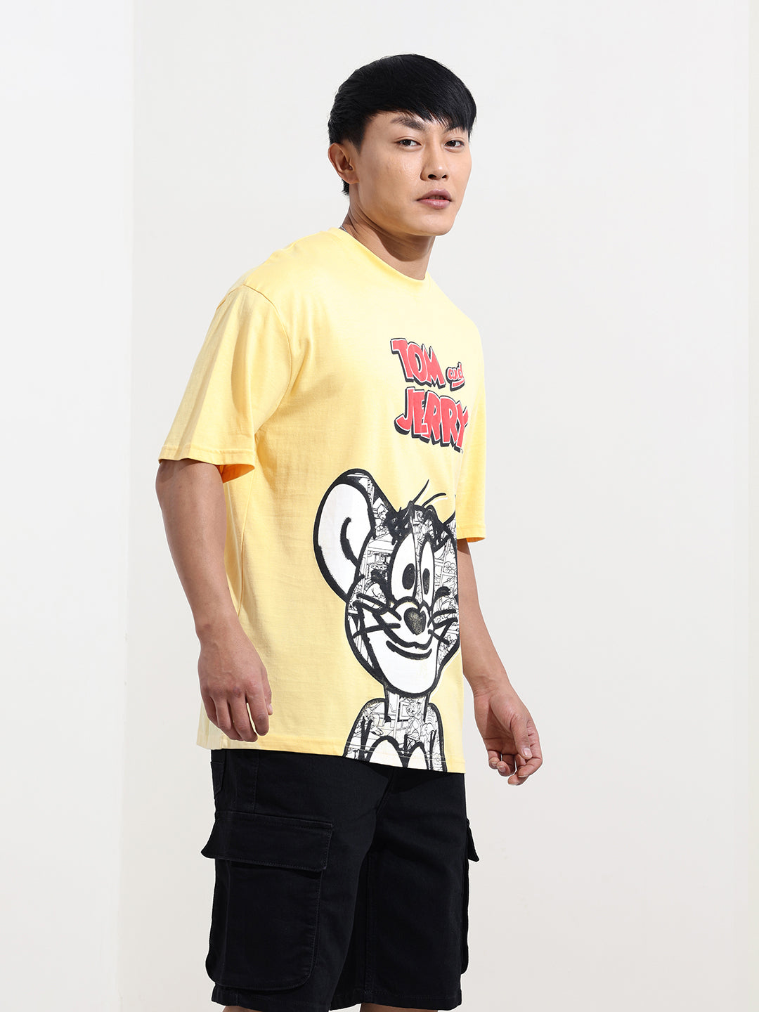 Men's Printed Raw Edge Boxy T-shirt
