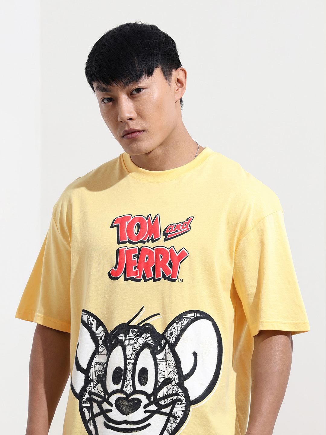Men's Printed Raw Edge Boxy T-shirt