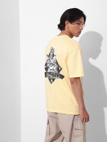 Men's Printed Raw Edge Boxy T-shirt