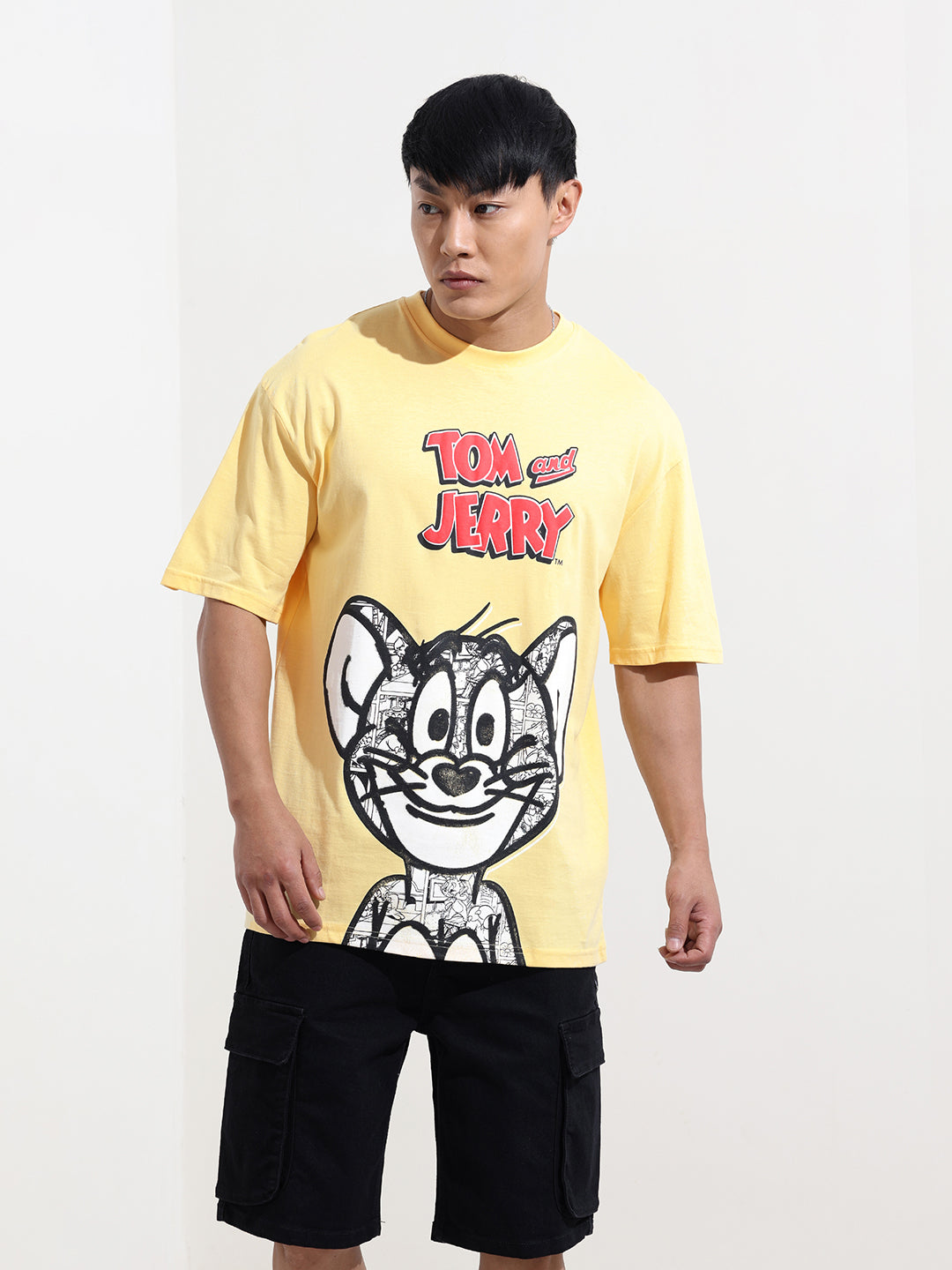 Men's Printed Raw Edge Boxy T-shirt