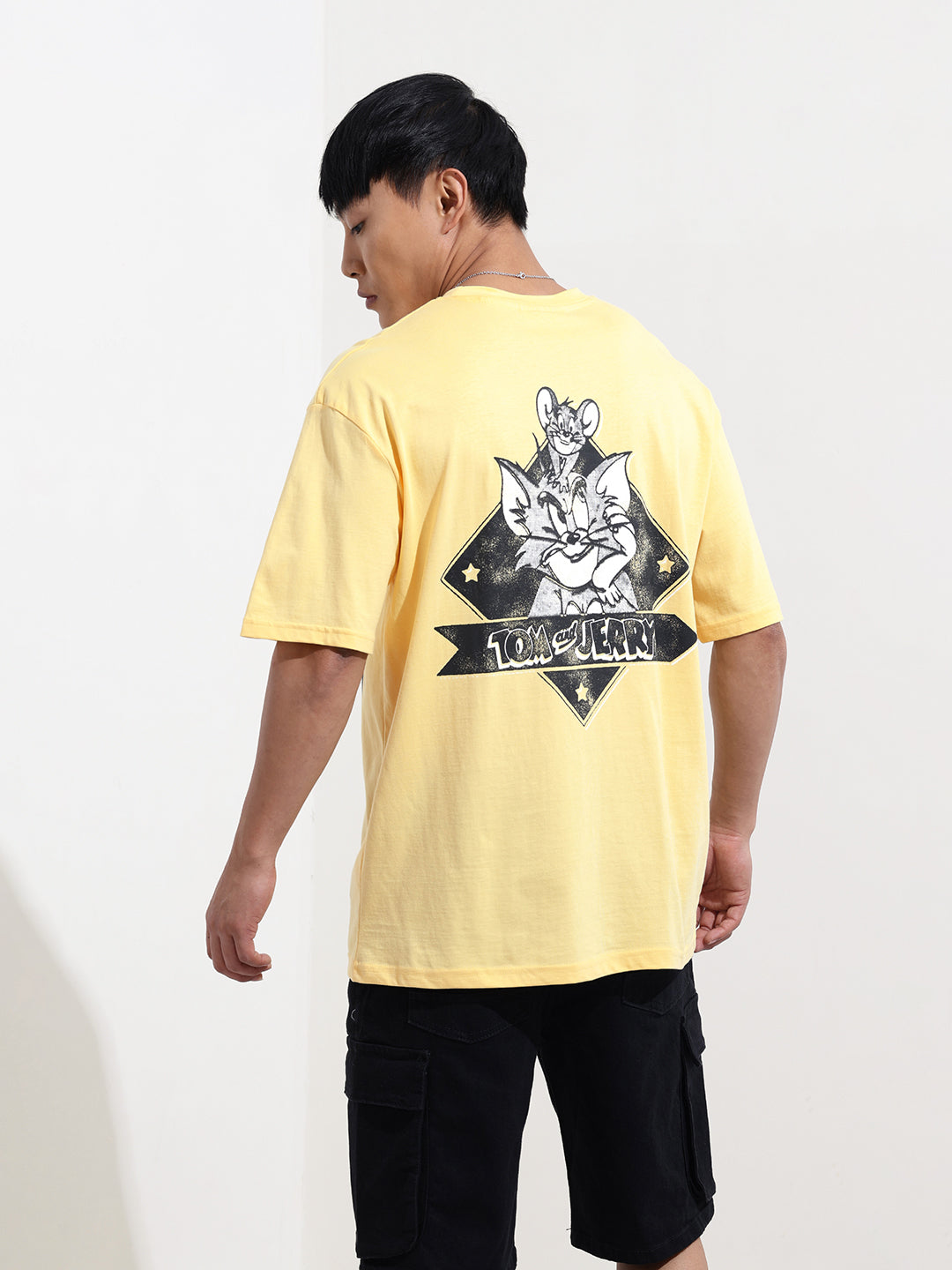 Men's Printed Raw Edge Boxy T-shirt