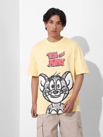 Men's Printed Raw Edge Boxy T-shirt