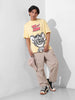 Men's Printed Raw Edge Boxy T-shirt