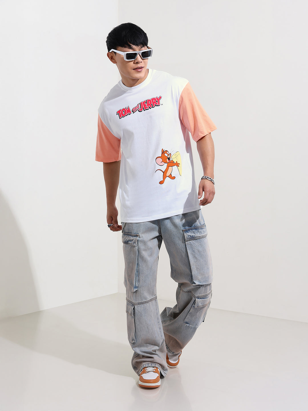 Men's Printed Applique Boxy T-shirt