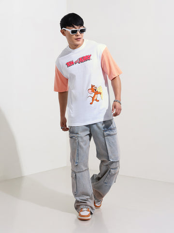 Men's Printed Applique Boxy T-shirt