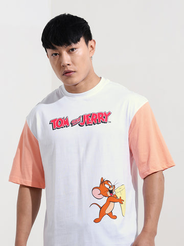 Men's Printed Applique Boxy T-shirt