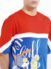 Men's Red Boxy Fit Tom&Jerry Character Merchandise T-Shirt
