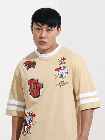 Men's Printed Applique T-shirt