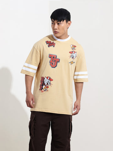 Men's Printed Applique T-shirt