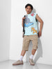 Men's Blue Oversized Tom&Jerry Character Merchandise T-Shirt