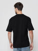 Men's Printed Monochrome Applique Boxy T-shirt