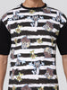 Men's Printed Monochrome Applique Boxy T-shirt