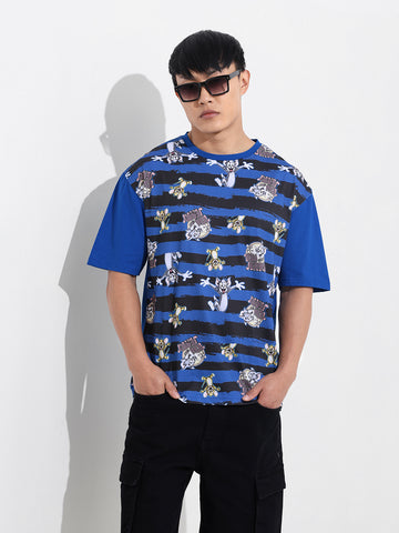 Men's Printed Raw Edge Boxy T-shirt