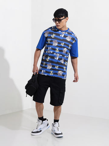 Men's Printed Raw Edge Boxy T-shirt