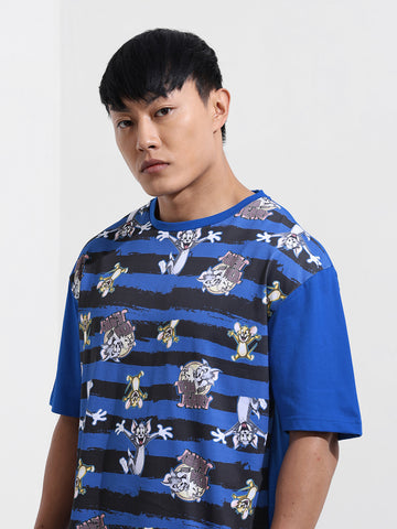 Men's Printed Raw Edge Boxy T-shirt