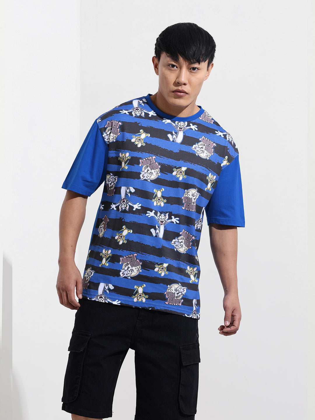 Men's Printed Raw Edge Boxy T-shirt