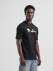 Men's Black Boxy Fit Character Tom & Jerry Printed Crew Neck T-Shirt