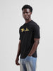 Men's Orange Boxy Fit Character Tom & Jerry Printed Crew Neck T-Shirt