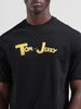 Men's Black Boxy Fit Character Tom & Jerry Printed Crew Neck T-Shirt