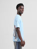 Men's Blue Boxy Fit Printed Tom & Jerry Crew Neck T-Shirt