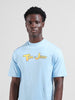 Men's Blue Boxy Fit Printed Tom & Jerry Crew Neck T-Shirt