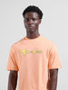 Men's Orange Boxy Fit Character Tom & Jerry Printed Crew Neck T-Shirt