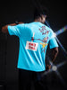Men's Blue Boxy Fit Character Looney Tunes  Printed Crew Neck T-Shirt