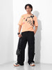 Men's Orange Boxy Fit Character Looney Tunes  Printed Crew Neck T-Shirt